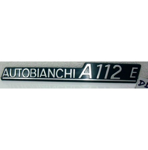 AUTOBIANCHI A112 E/ SCRITTA POSTERIORE/ REAR NAMEPLATE NUOVA